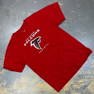 Atlanta Falcons Retro Vintage Arena Logo Shirt Large Red White Deion Sanders